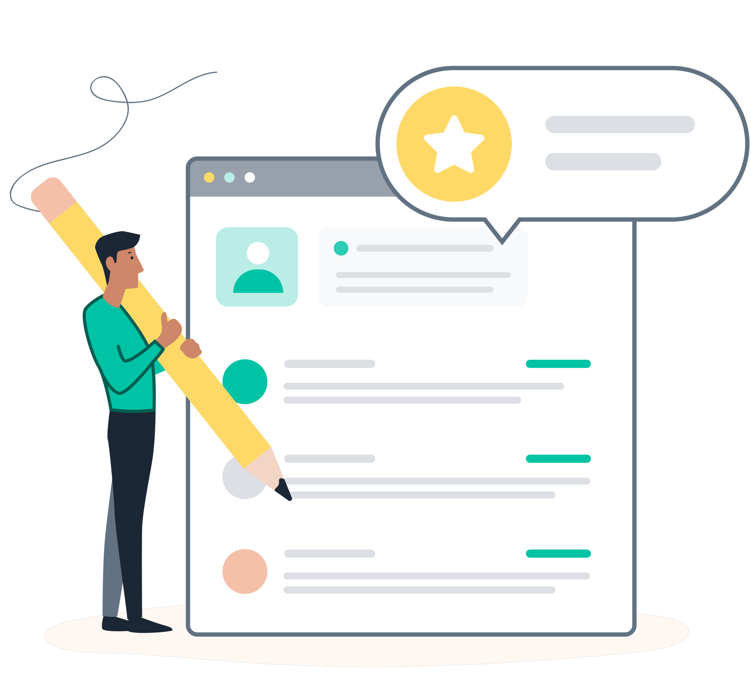 Ilustración sobre opiniones